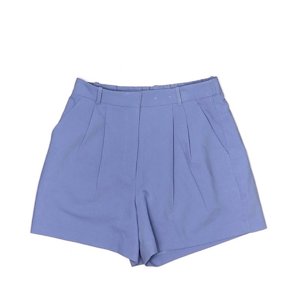 Abercrombie Women's Blue Pleated Shorts